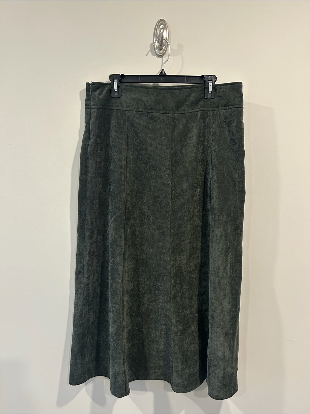 NorthStyle Dark Green Midi A-Line Skirt